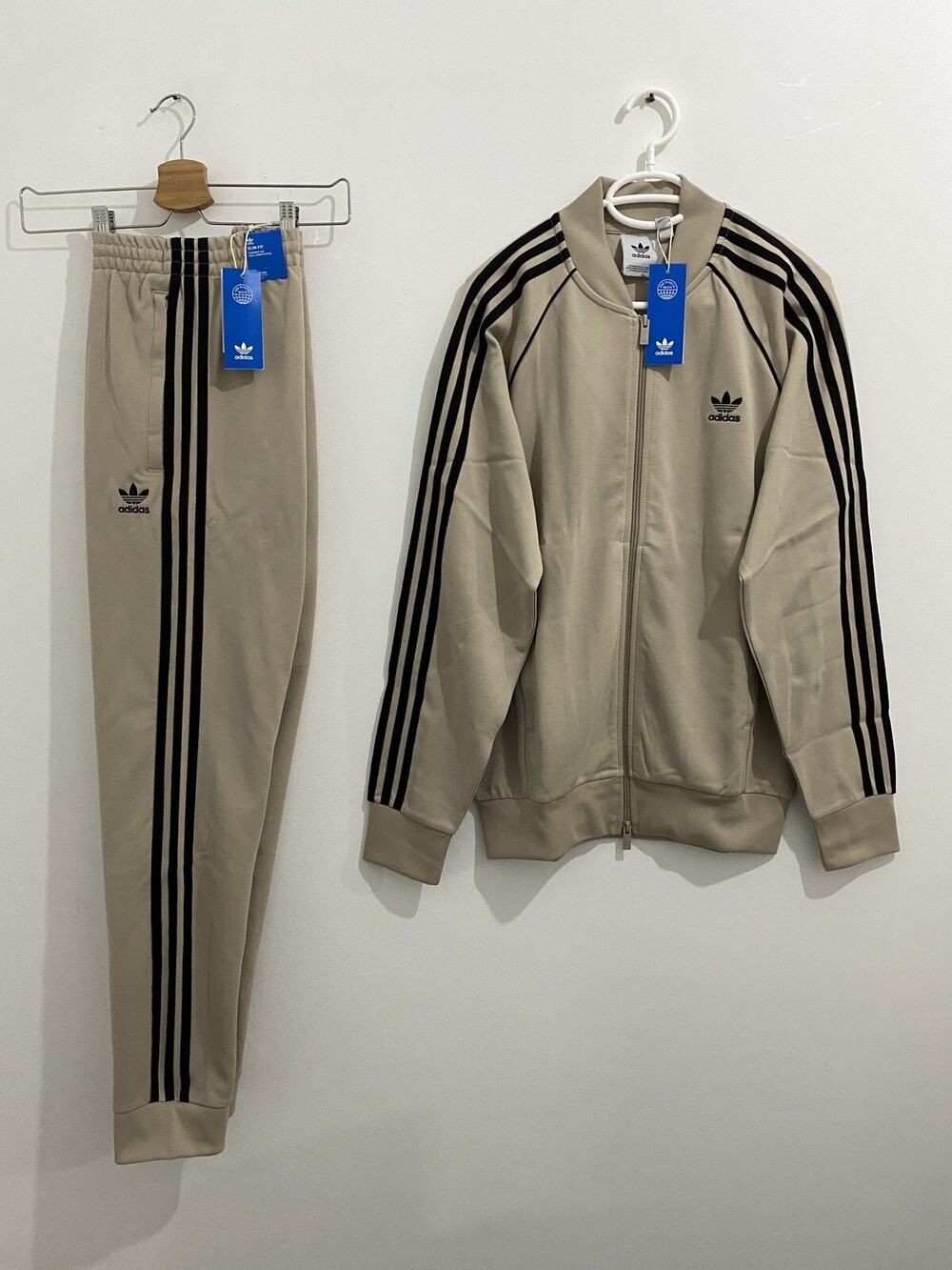 Adidas Originals Classics Superstar Tracksuit Wonder Beige Black Size 2XL